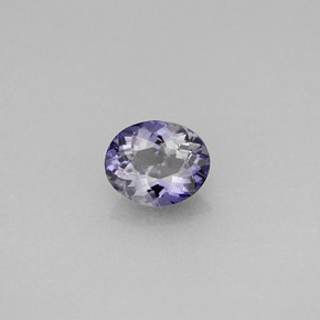 Iolita violeta natural 0,52ct, corte oval, VVS-VS