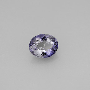 Iolita violeta natural 0,52ct, corte oval, VVS-VS
