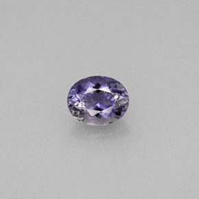 Iolita violeta natural 0,52ct, corte oval, VS
