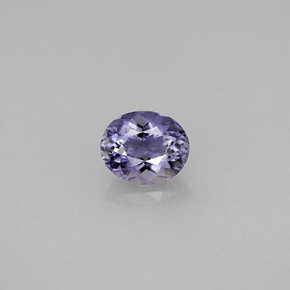 Iolita violeta natural 0,49ct, corte oval, VS