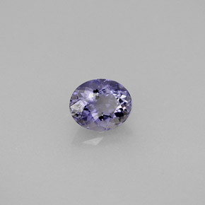 Iolita violeta natural 0,49ct, corte oval, VS