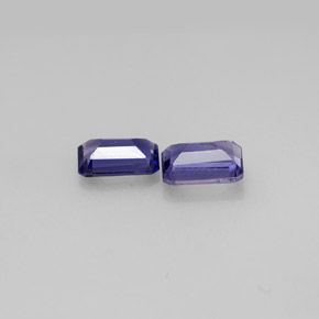 Pedras preciosas de iolita azul natural de  ct, corte esmeralda, VS