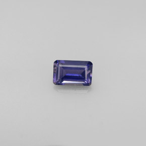 Iolita azul natural 0,50ct, corte esmeralda, VS