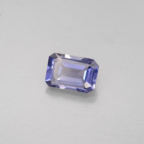 Iolita azul natural 0,45ct, corte esmeralda, VS