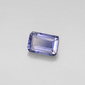 Iolita azul natural 0,46ct, corte esmeralda, VS