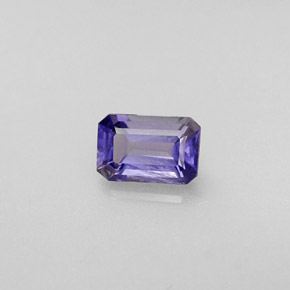 Iolita azul natural 0,48ct, corte esmeralda, VS