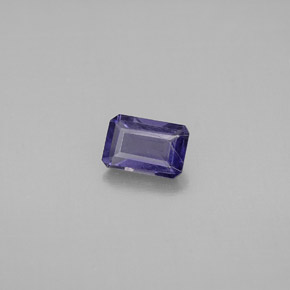 Iolita azul natural 0,51ct, corte esmeralda, VS