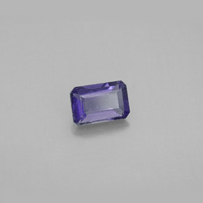 Iolita azul natural 0,51ct, corte esmeralda, VS
