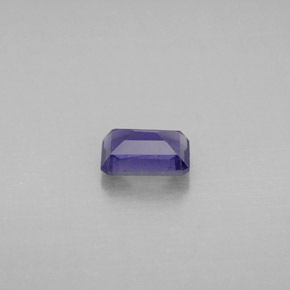 Iolita azul natural 0,51ct, corte esmeralda, VS