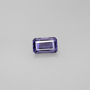 Iolita azul natural 0,52ct, corte esmeralda, VS