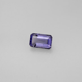 Iolita azul natural 0,52ct, corte esmeralda, VS