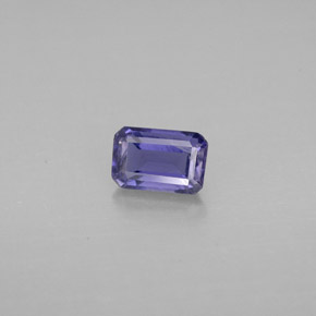 Iolita azul natural 0,47ct, corte esmeralda, VS