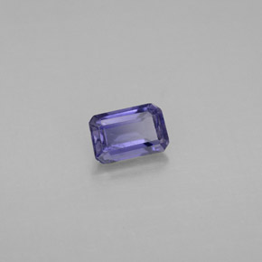 Iolita azul natural 0,47ct, corte esmeralda, VS