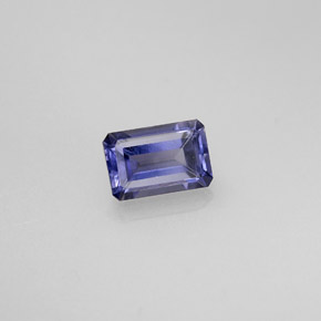 Iolita azul natural 0,57ct, corte esmeralda, VS
