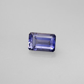 Iolita azul natural 0,57ct, corte esmeralda, VS