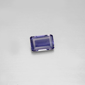 Iolita azul natural 0,45ct, corte esmeralda, VS