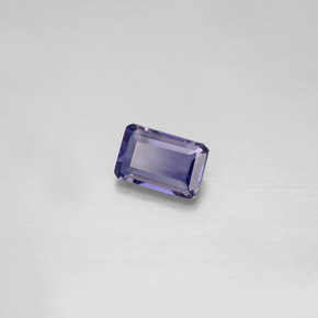 Iolita azul natural 0,45ct, corte esmeralda, VS