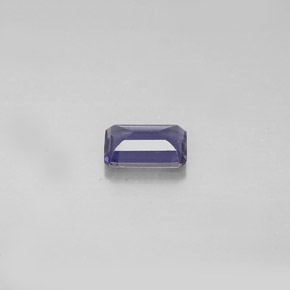Iolita azul natural 0,45ct, corte esmeralda, VS