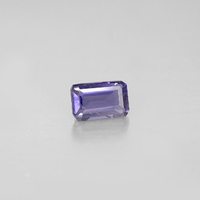 Iolita azul natural 0,48ct, corte esmeralda, VS-SI