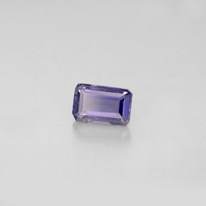 Iolita azul natural 0,48ct, corte esmeralda, VS-SI