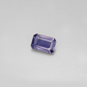 Iolita azul natural 0,40ct, corte esmeralda, VS