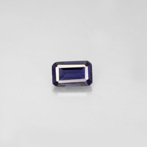Iolita azul natural 0,44ct, corte esmeralda, VS