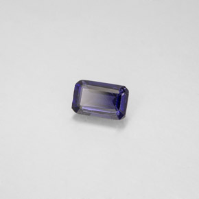 Iolita azul natural 0,44ct, corte esmeralda, VS