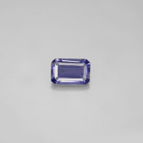 Iolita azul natural 0,44ct, corte esmeralda, VS