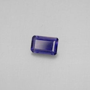 Iolita azul natural 0,36ct, corte esmeralda, VS