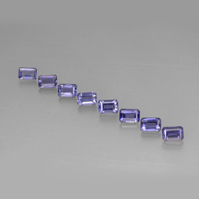 Pedras preciosas de iolita azul natural de  ct, corte esmeralda, VVS-VS