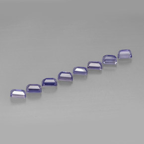 Pedras preciosas de iolita azul natural de  ct, corte esmeralda, VVS-VS
