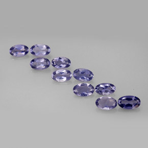 Pedras preciosas de iolita azul natural de  ct, corte oval, VS