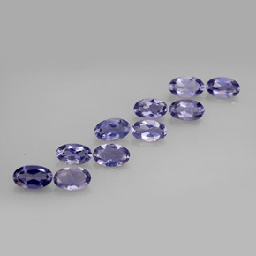 Pedras preciosas de iolita azul natural de  ct, corte oval, VS