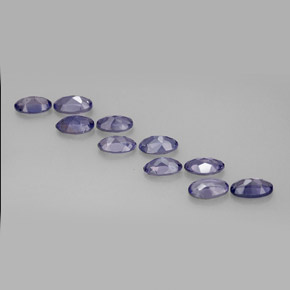 Pedras preciosas de iolita azul natural de  ct, corte oval, VS