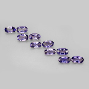 Pedras preciosas de iolita azul natural de  ct, corte oval, VS