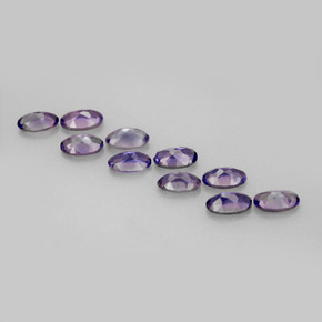 Pedras preciosas de iolita azul natural de  ct, corte oval, VS