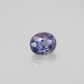 Iolita azul natural 0,44ct, corte oval, VS