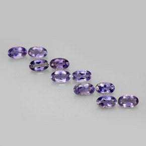 Pedras preciosas de iolita azul natural de  ct, corte oval, VS