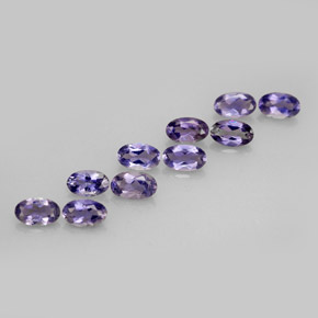 Pedras preciosas de iolita azul natural de  ct, corte oval, VS