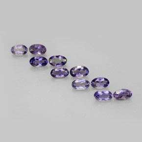 Pedras preciosas de iolita azul natural de  ct, corte oval, VS