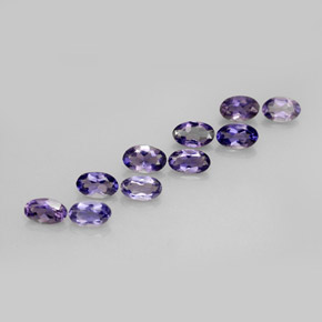 Pedras preciosas de iolita azul natural de  ct, corte oval, VS