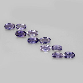Pedras preciosas de iolita azul natural de  ct, corte oval, VS