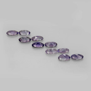 Pedras preciosas de iolita azul natural de  ct, corte oval, VS
