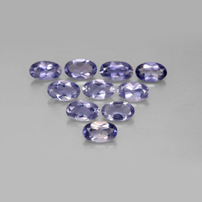 Pedras preciosas de iolita azul natural de  ct, corte oval, VS