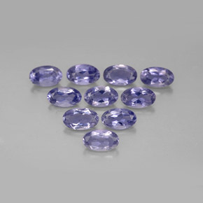Pedras preciosas de iolita azul natural de  ct, corte oval, VS