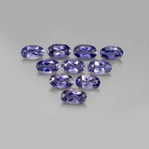 Pedras preciosas de iolita azul natural de  ct, corte oval, VS