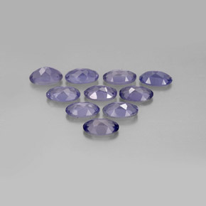 Pedras preciosas de iolita azul natural de  ct, corte oval, VS