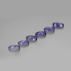 Pedras preciosas de iolita azul natural de  ct, corte oval, VS