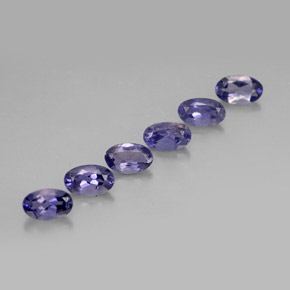 Pedras preciosas de iolita azul natural de  ct, corte oval, VS