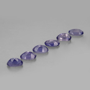 Pedras preciosas de iolita azul natural de  ct, corte oval, VS